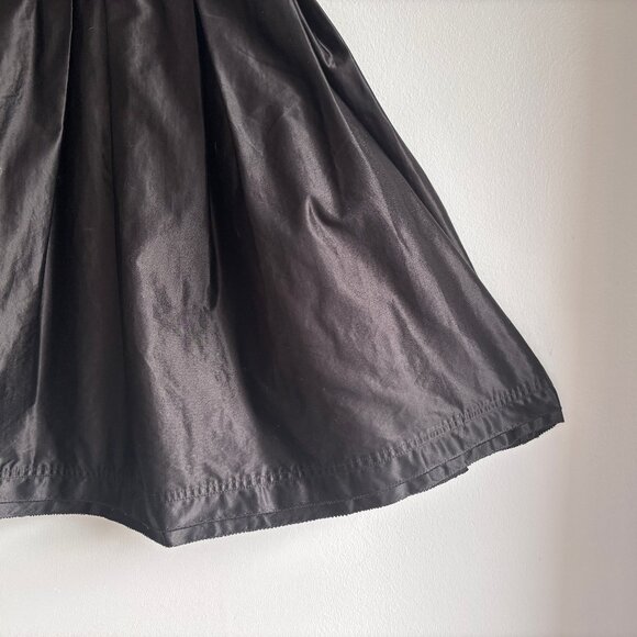 Donna Karan Black Satin-Feel A-Line Skirt - S/M - Picture 3 of 9
